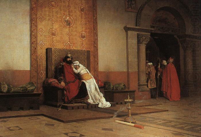 Jean-Paul Laurens The Excommunication of Robert the Pious oil painting picture